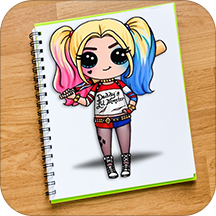 Chibi Cute Girls coloring book Dolls